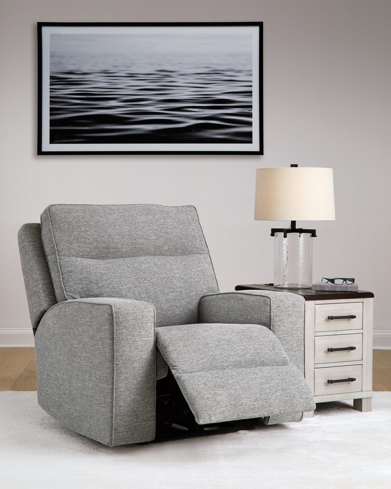 Biscoe - Power Recliner /Adj Headrest - Pewter - Image 7