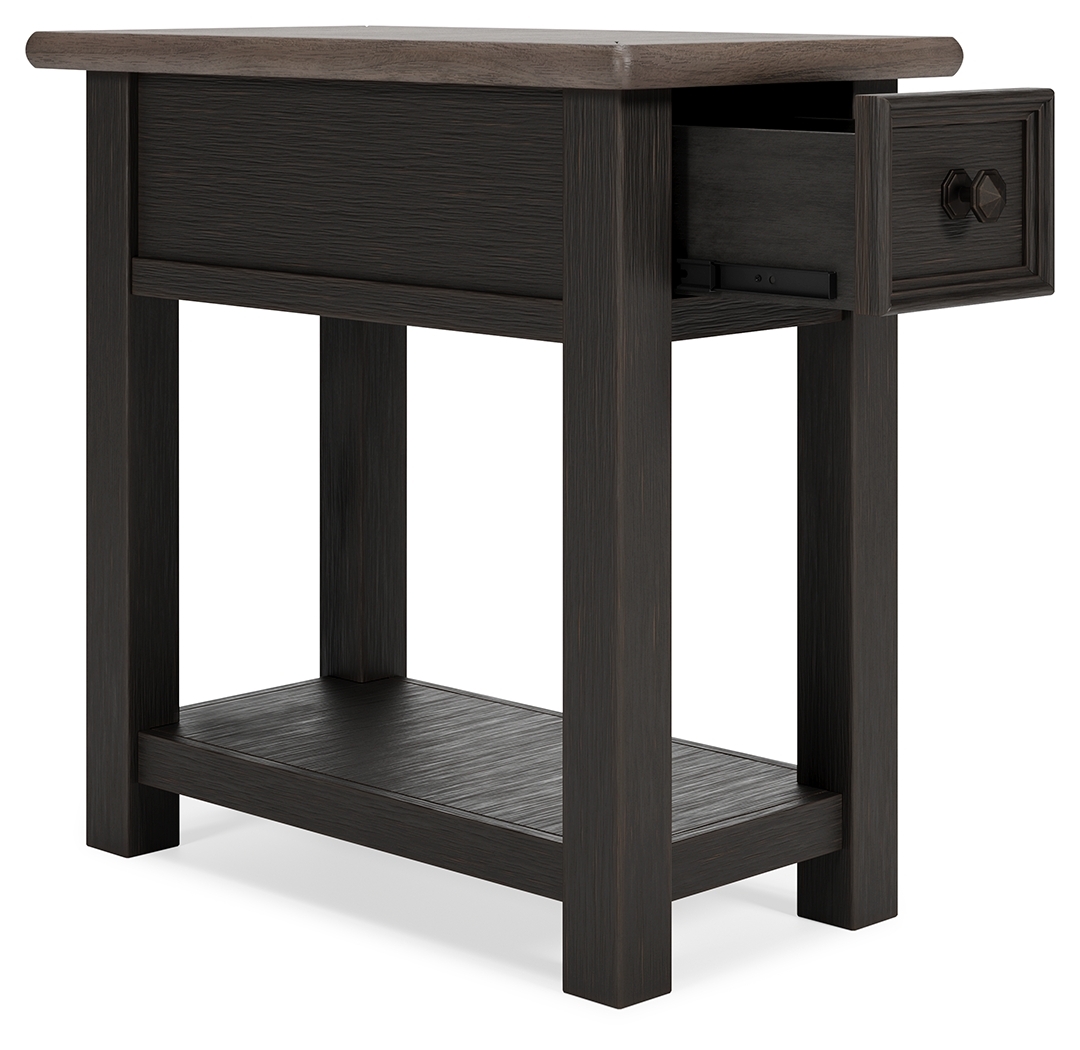 Tyler Creek - Chair Side End Table - Black / Gray - Image 3