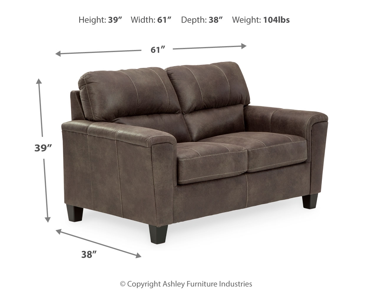 Navi - Stationary Loveseat - Image 4