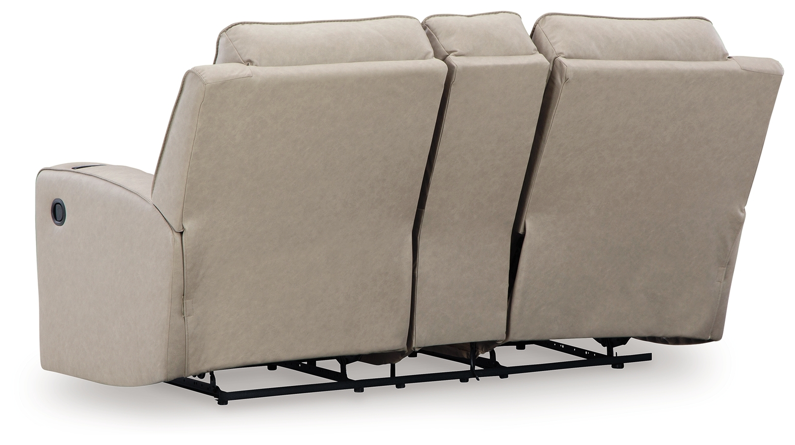 Lavenhorne - Dbl Rec Loveseat W/Console - Pebble - Image 5