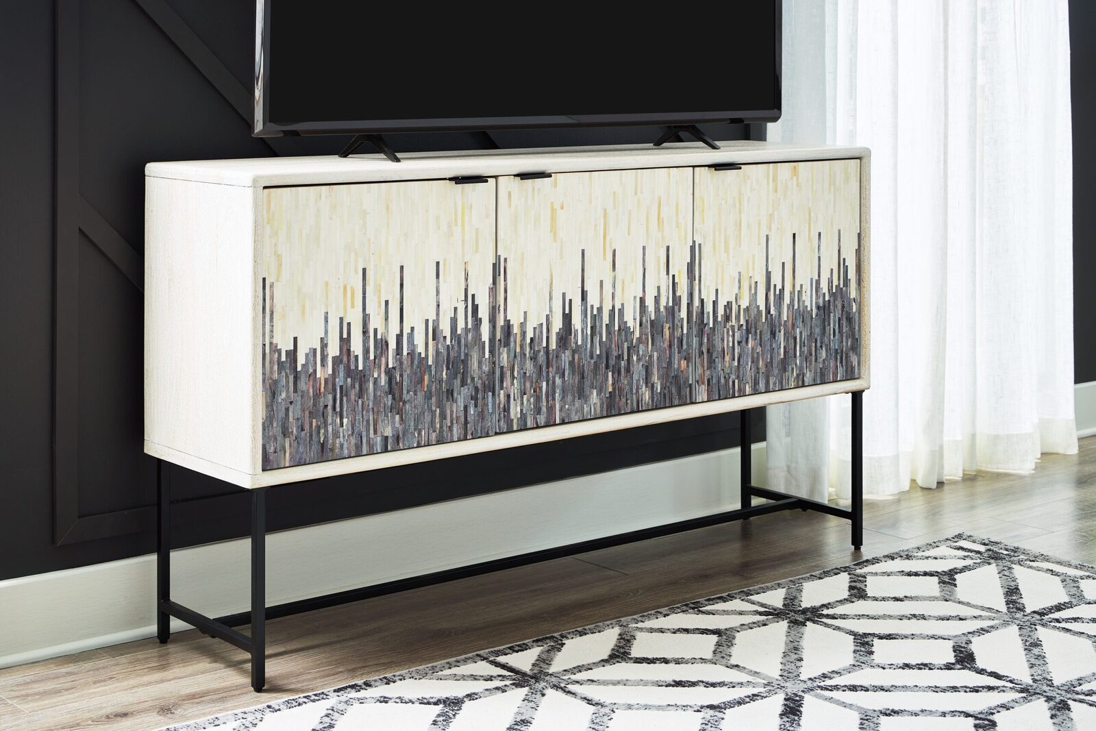 Freyton - Accent Cabinet - White / Gray - Image 6