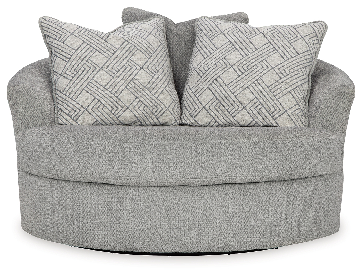 Casselbury - Oversized Swivel Accent Chair - Cement - Image 3