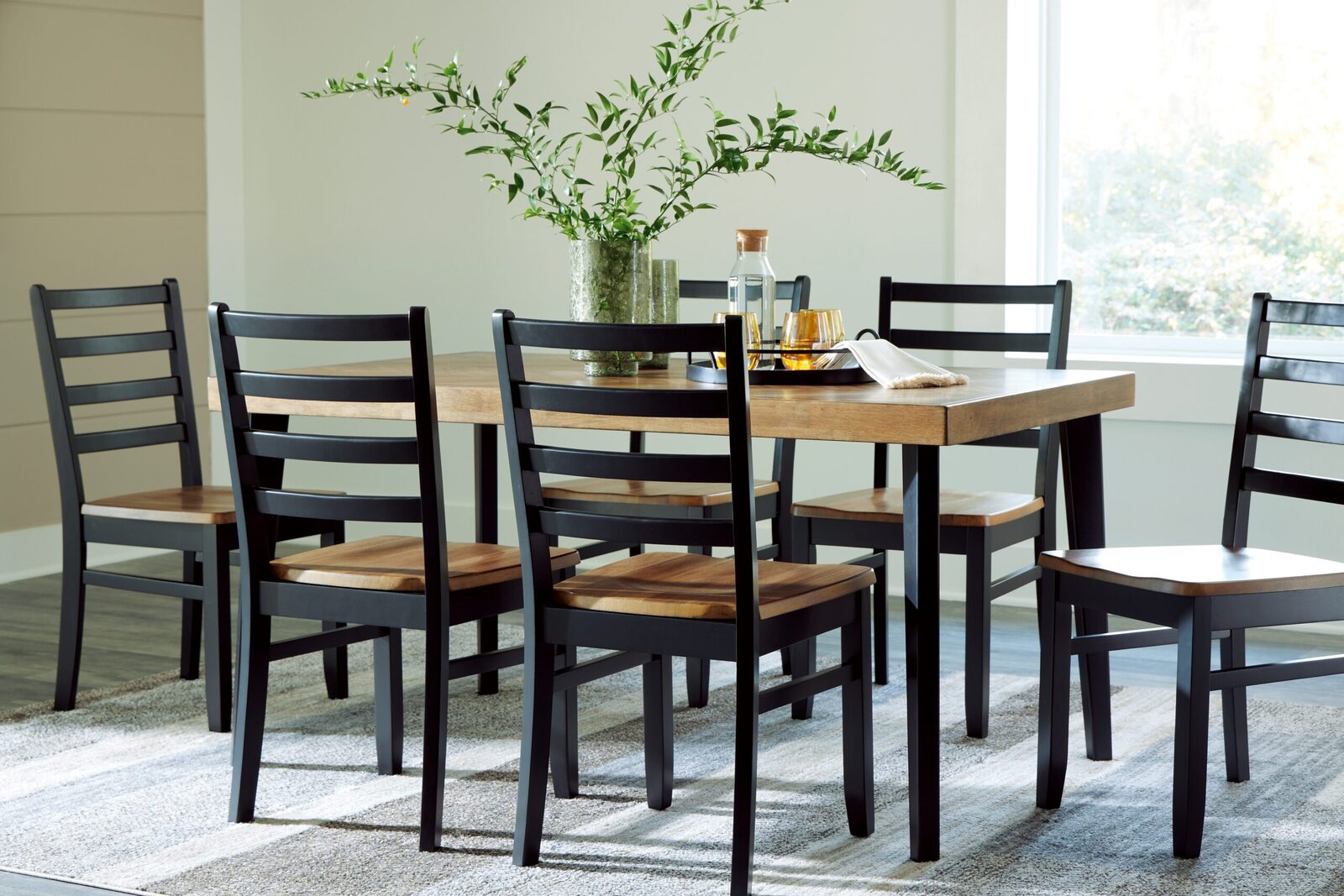 Blondon - Rectangular Drm Table Set (Set of 7) - Brown / Black - Image 10