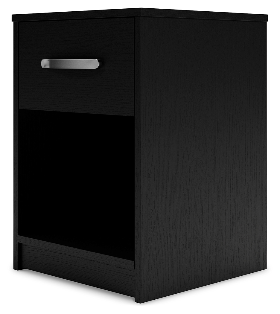 Finch - One Drawer Night Stand - 23" Height - Black - Image 6