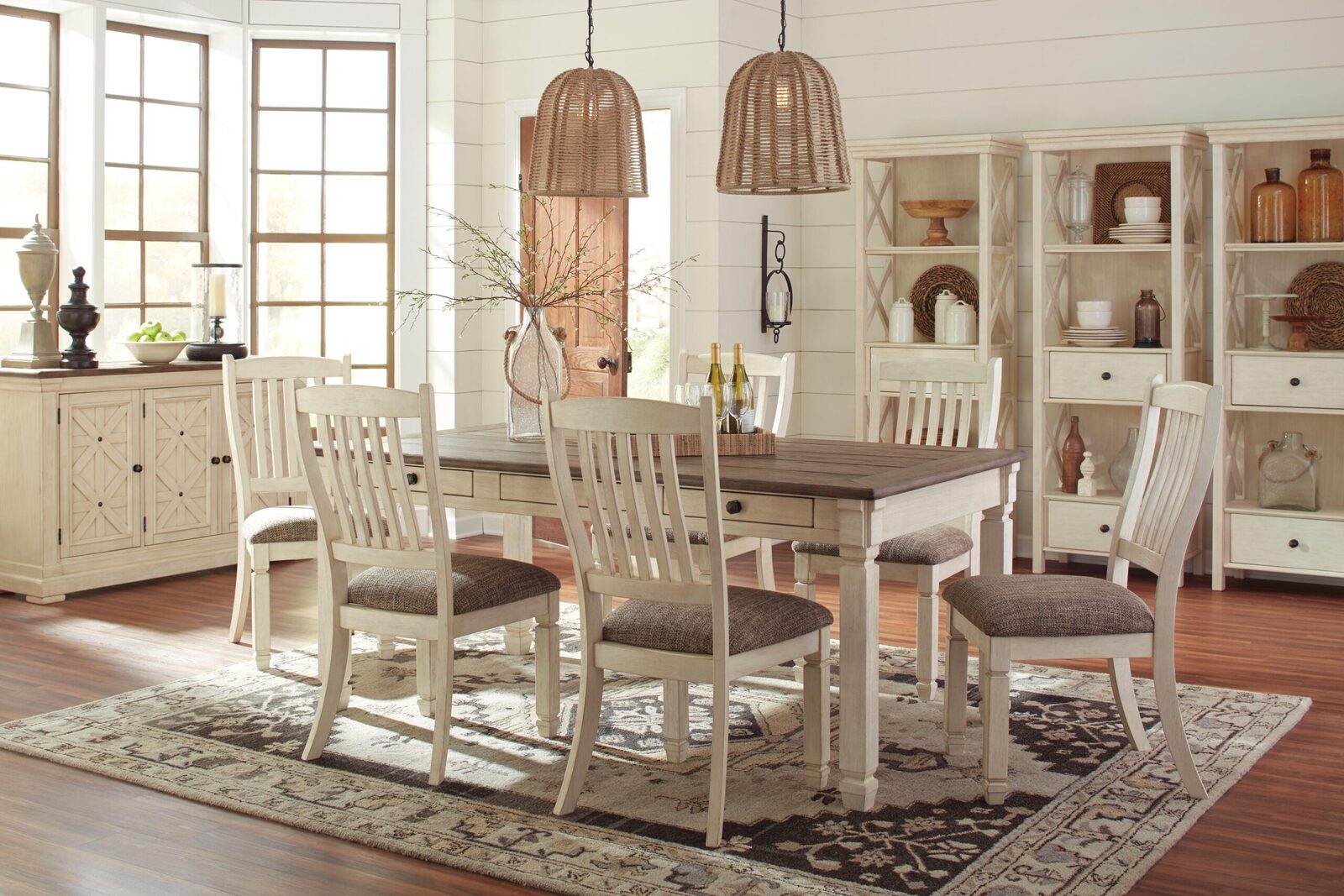 Bolanburg - Dining UPH Side Chair (Set of 2) - Rake Back - Brown / Beige - Image 4