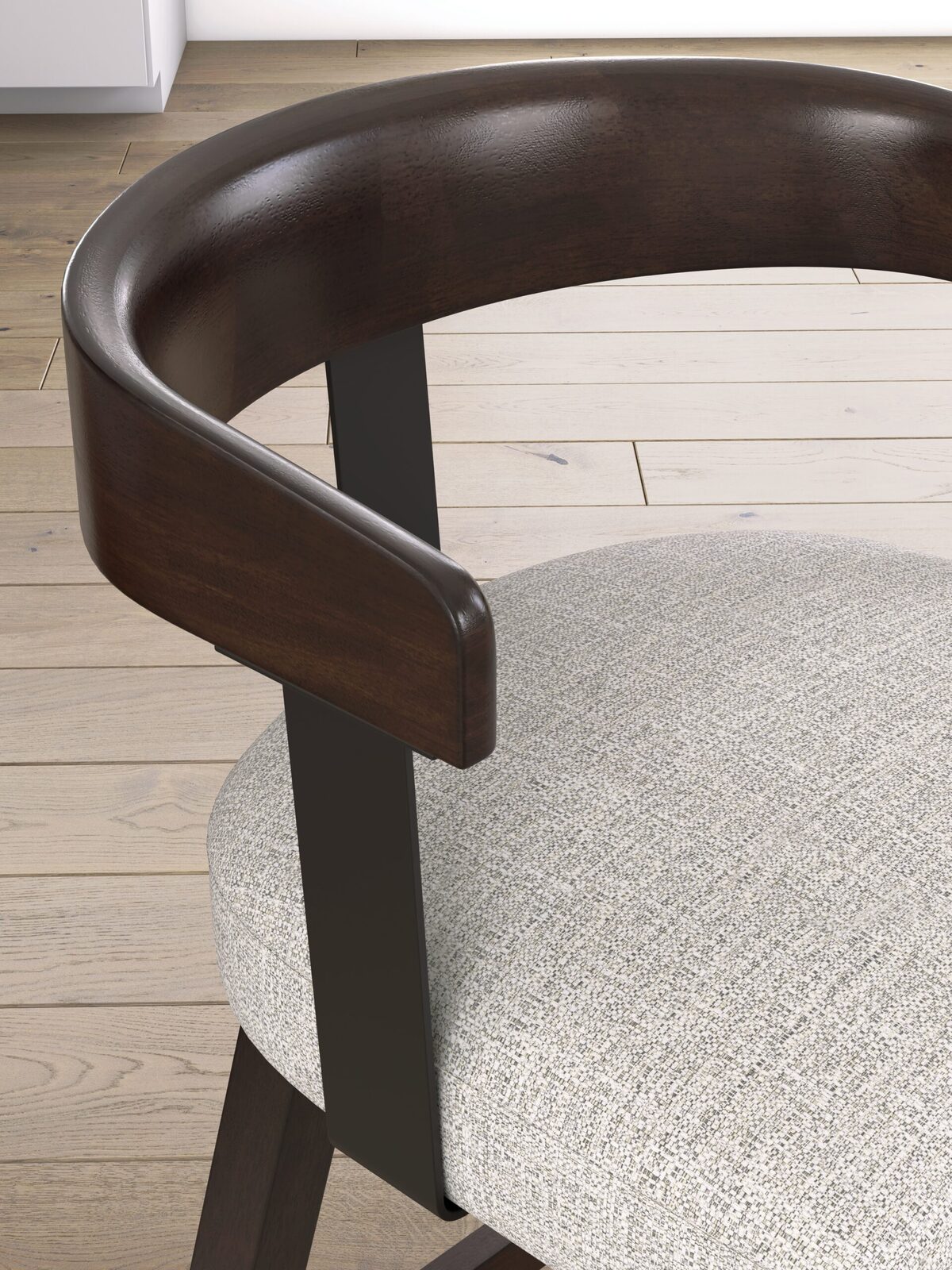 Haddigan - Upholstered Swivel Barstool (Set of 2) - Dark Brown - Image 7