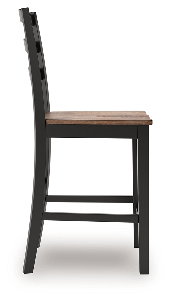 Wildenauer - Barstool (Set of 2) - Brown / Black - Image 6