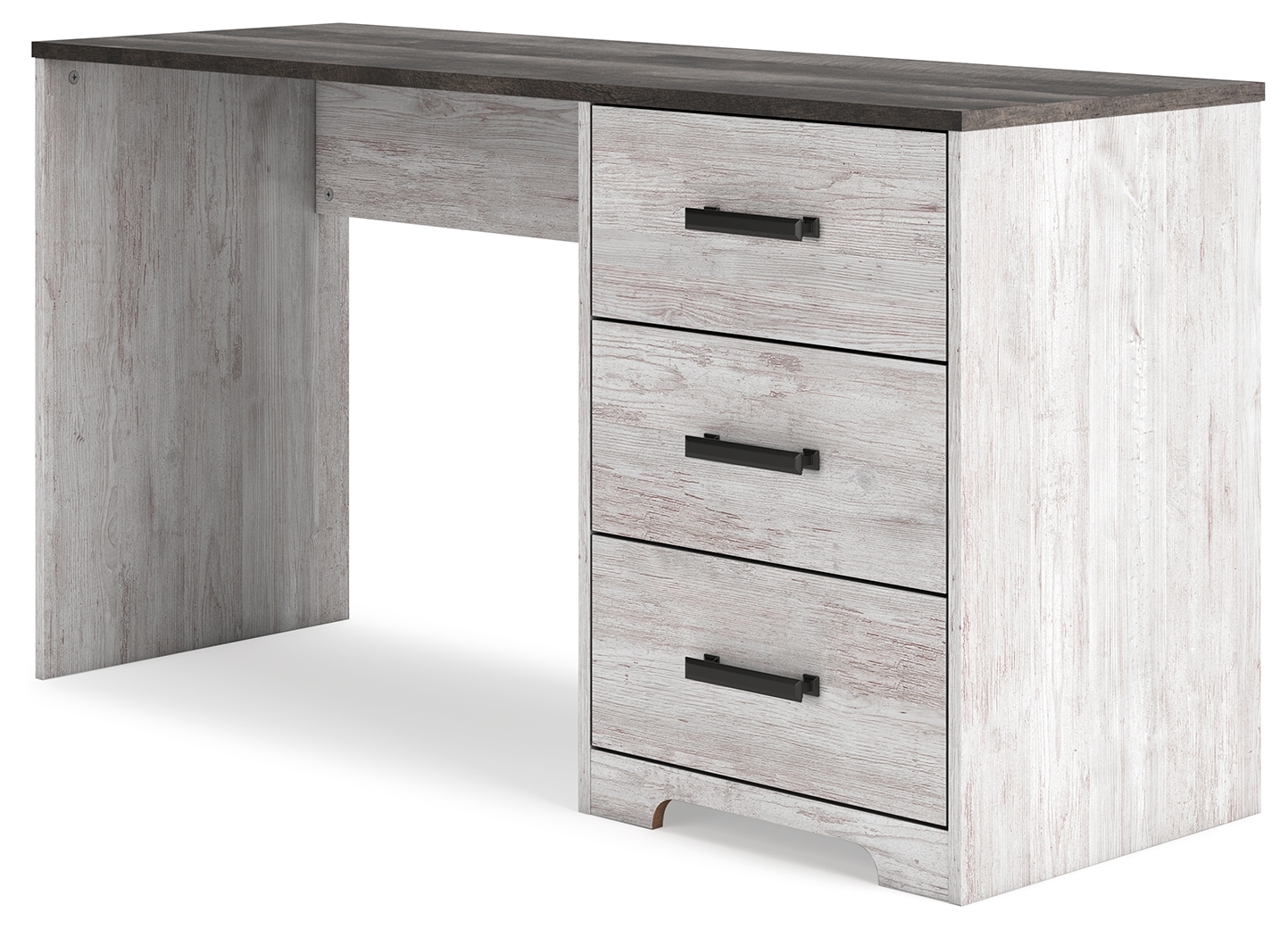 Shawburn - Home Office Desk - White / Dark Charcoal Gray - Image 3