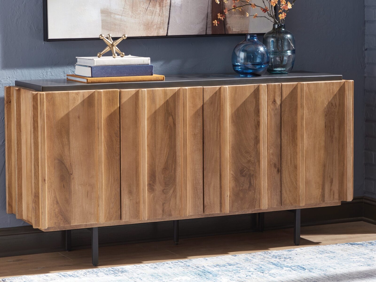 Quintavious - Accent Cabinet - Brown / Charcoal - Image 2
