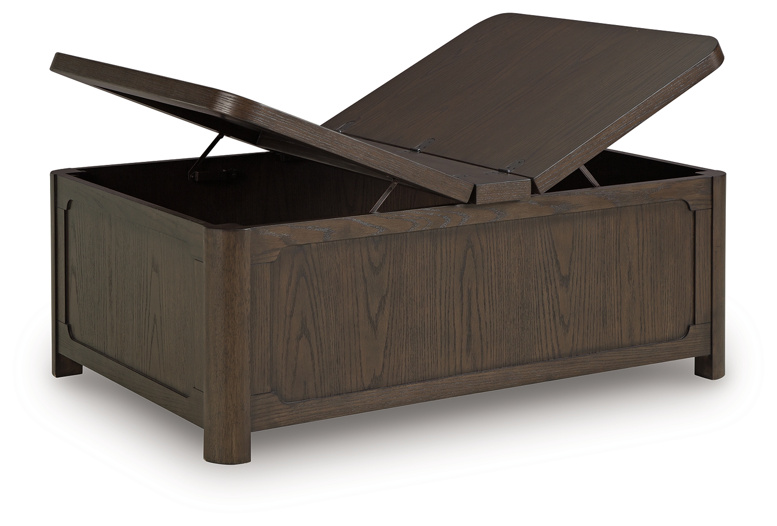 Breckington - Cocktail Table With Storage - Dark Brown - Image 3