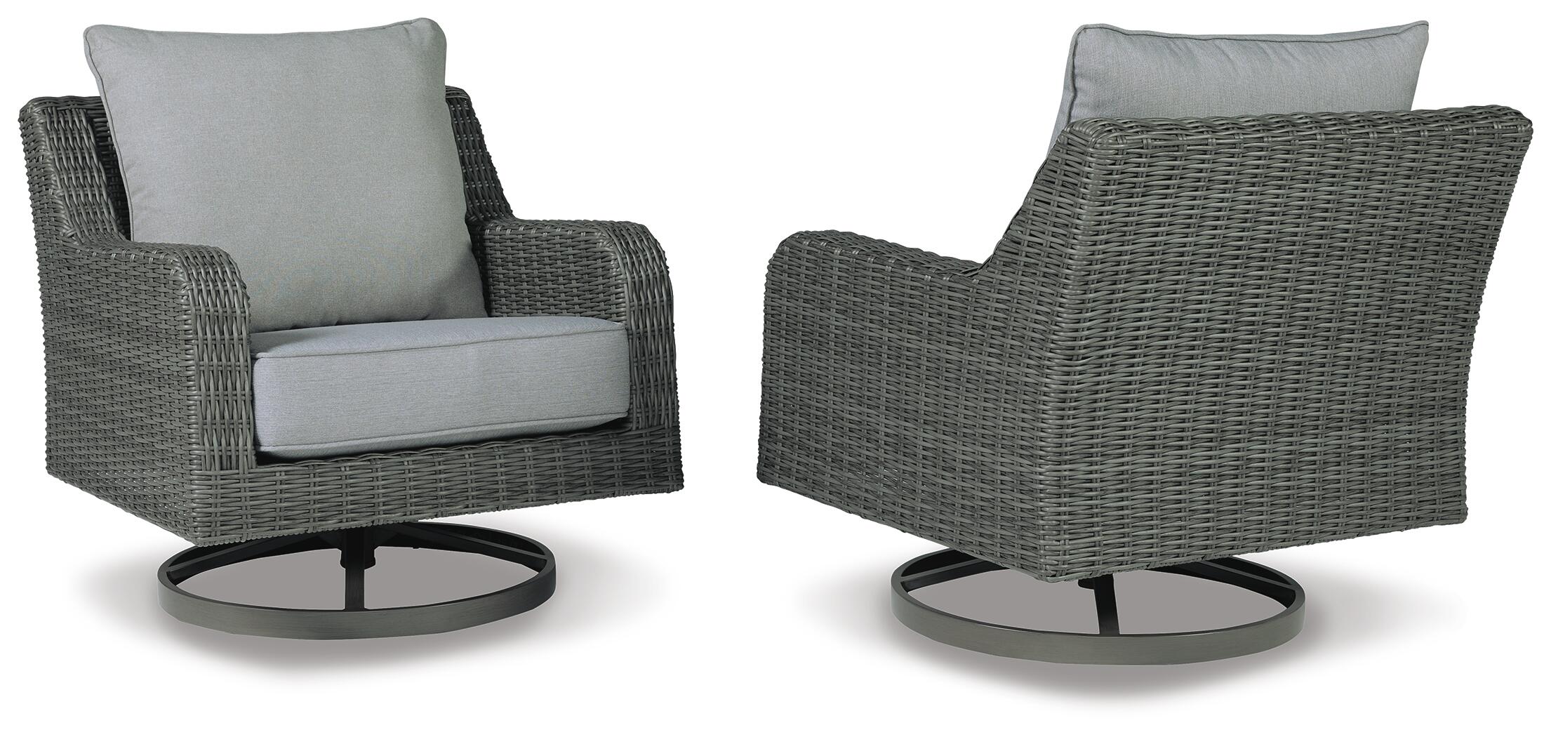 Elite Park - Swivel Lounge w/ Cushion - Gray - Image 3