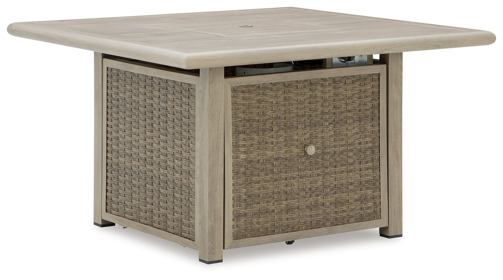 Cliff Trails - Square Fire Pit Table - Beige - Image 5