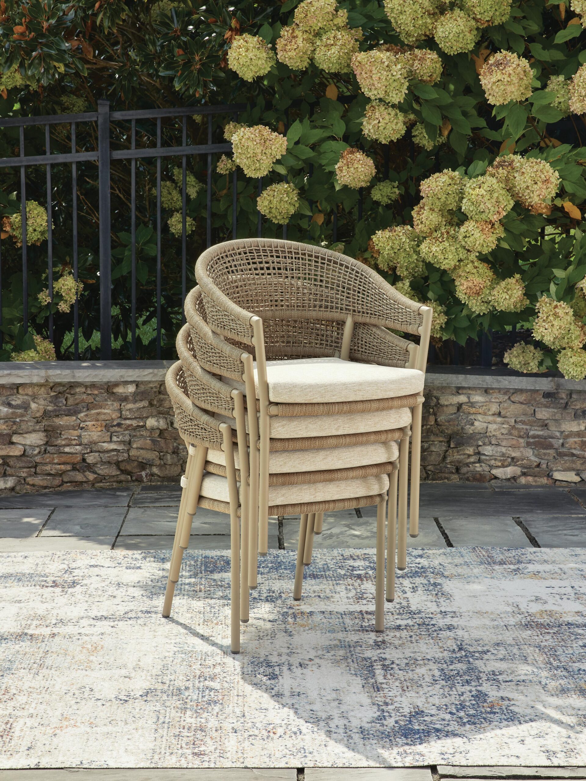 Orchard Beach - Arm Chair With Cushion (Set of 4) - Beige - Image 4