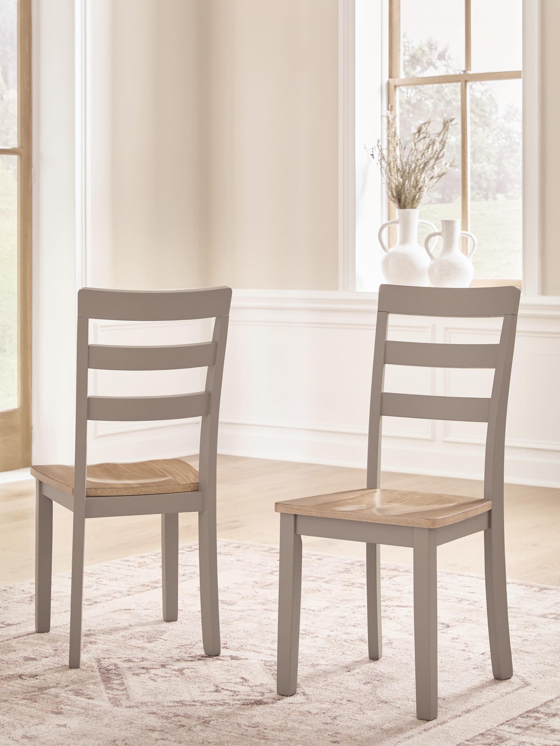 Harperfeld - Dining Room Side Chair (Set of 2) - Natural / Gray - Image 2