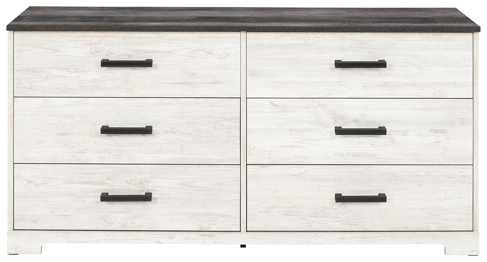 Shawburn - Six Drawer Dresser - Pewter-tone pulls - White / Black / Gray - Image 4
