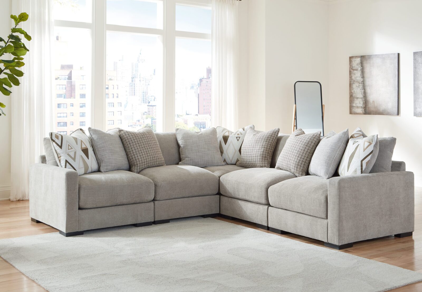 Aslan Court - Sectional With Ottoman Set - Image 11