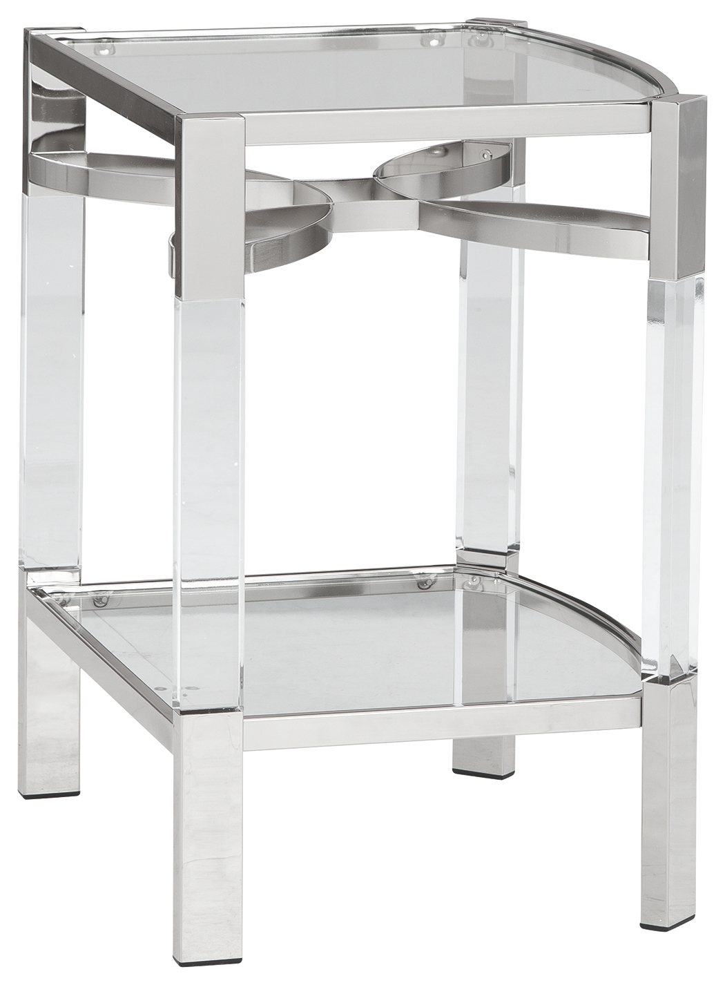Chaseton - Accent Table - Clear / Silver Finish - Image 3