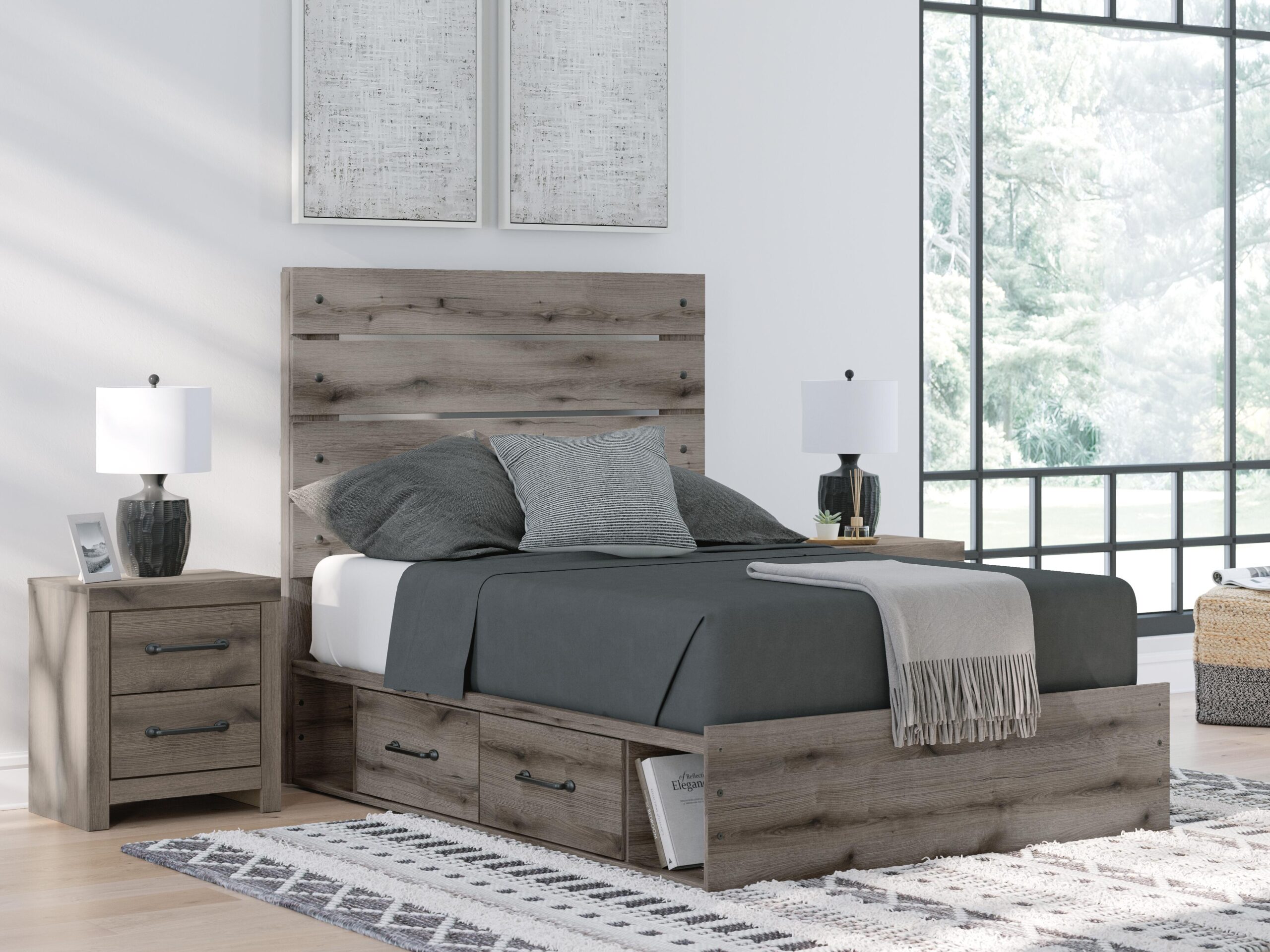 Graystorm - Panel Bed With Storage - Image 3