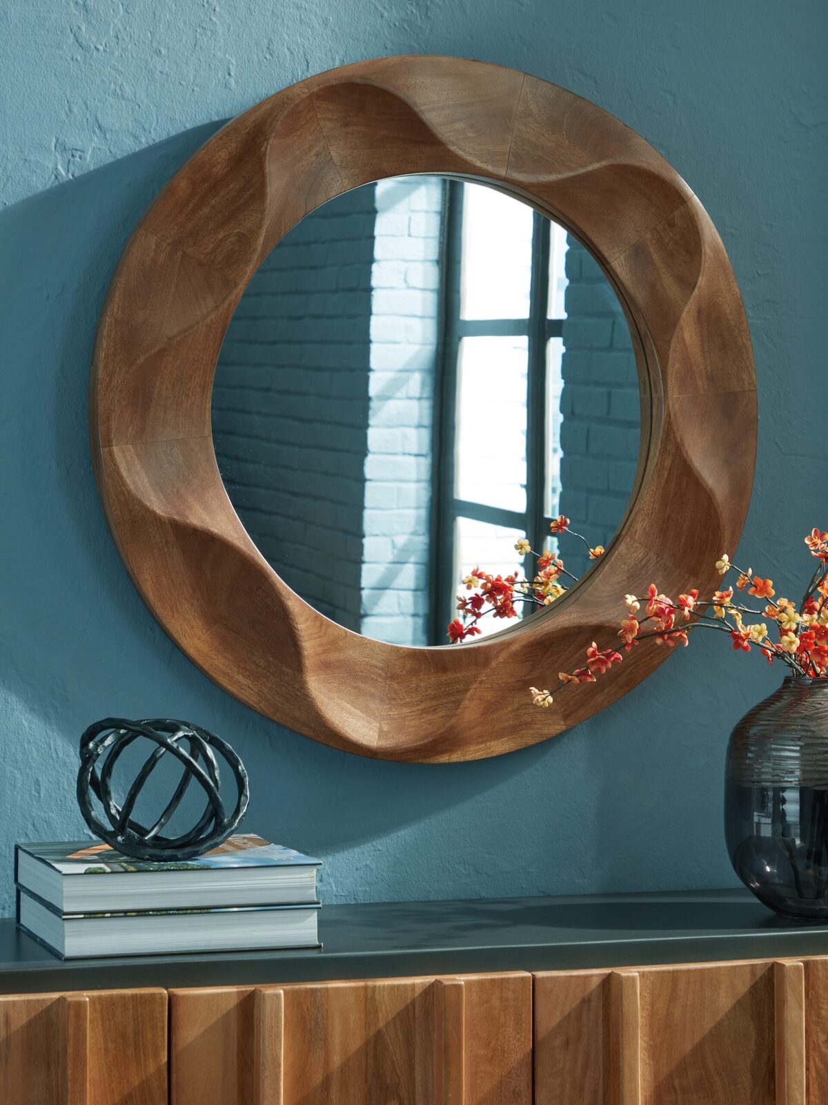 Aajon - Accent Mirror - Brown - Image 2