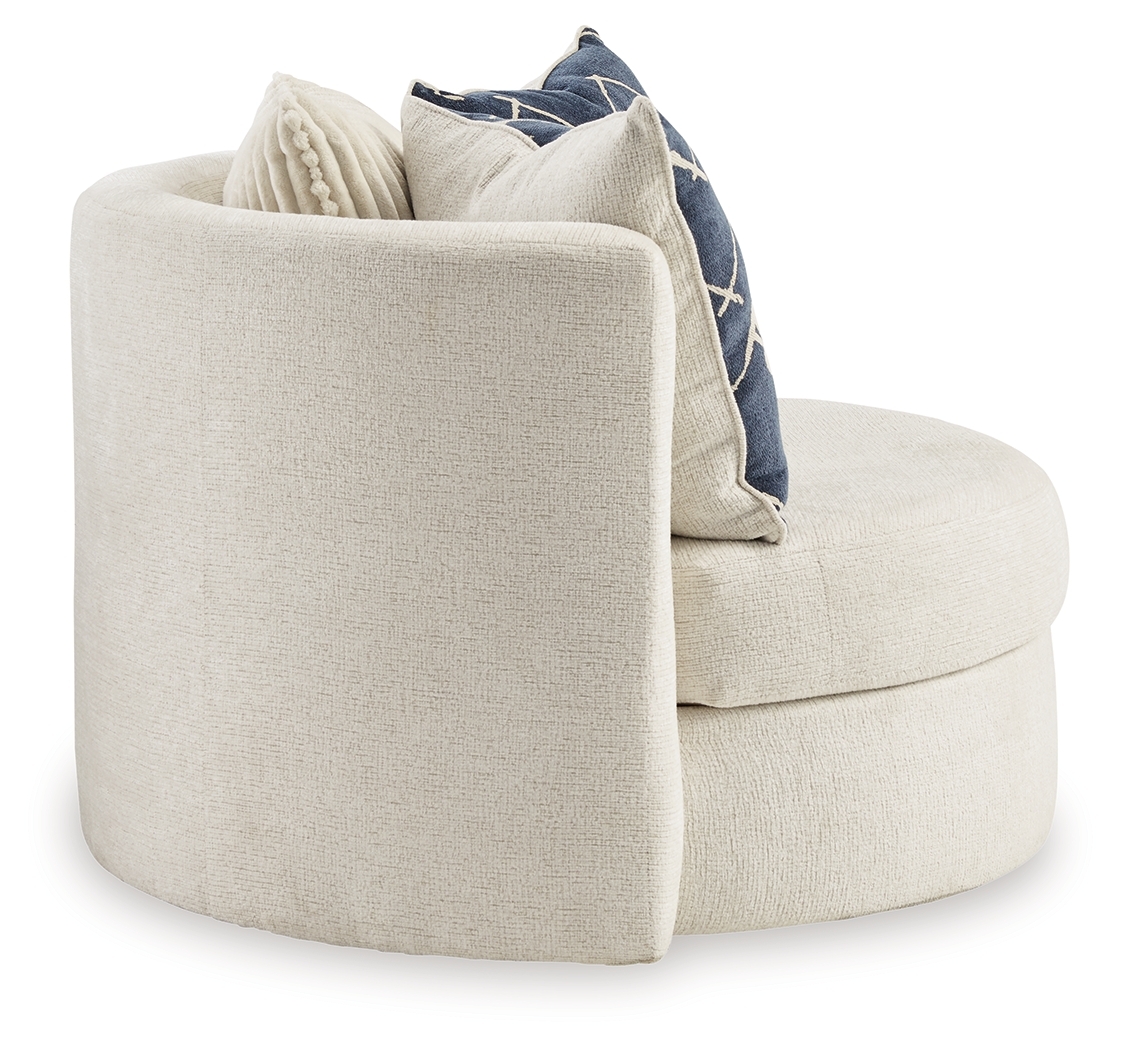 Padova - Swivel Accent Chair - Ivory - Image 4