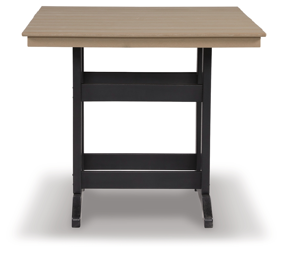 Fairen Trail - Square Counter TBL w/Umb OPT - Black / Driftwood - Image 3
