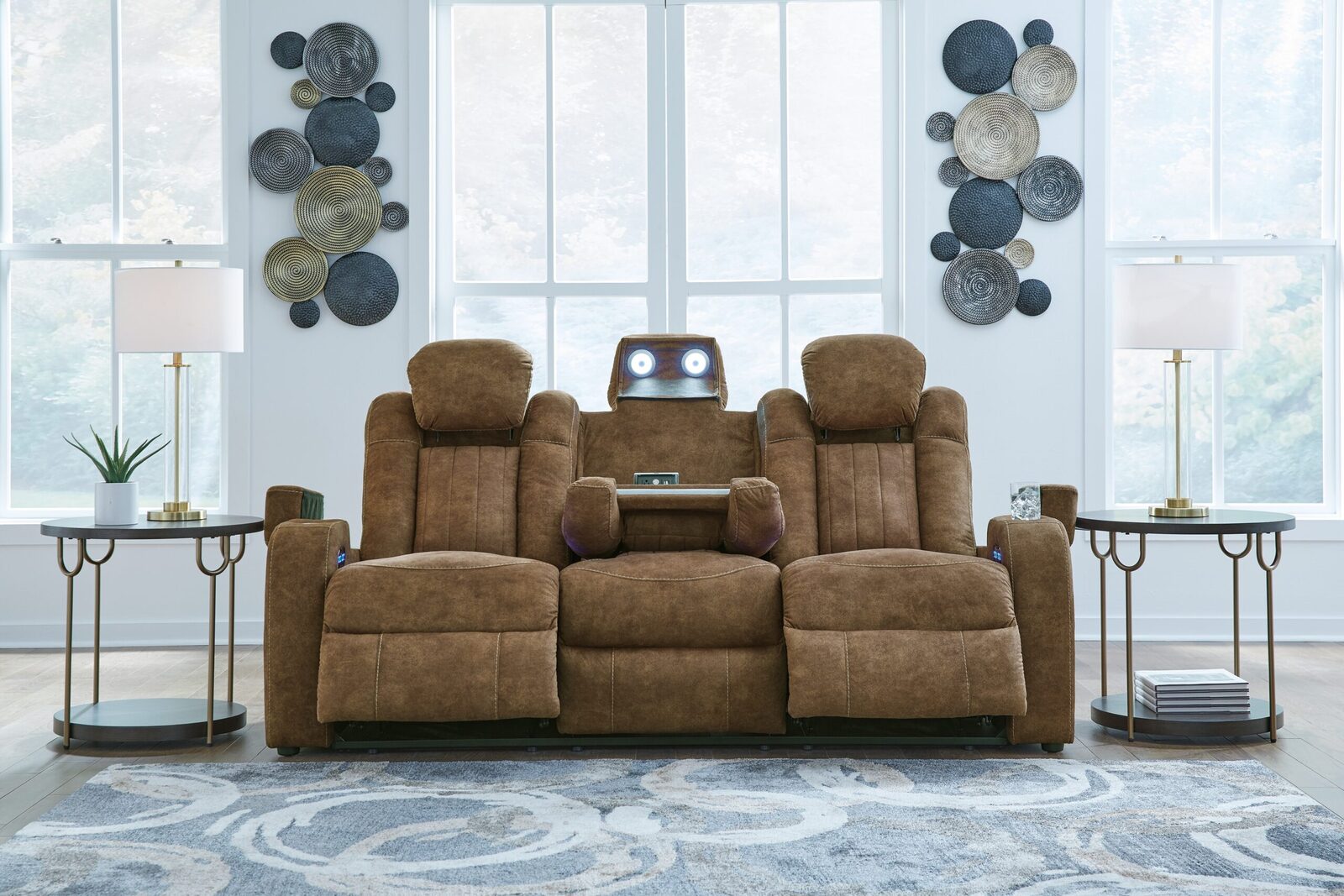 Wolfridge - Power Reclining Sofa With Adj Headrest - Brindle - Image 8