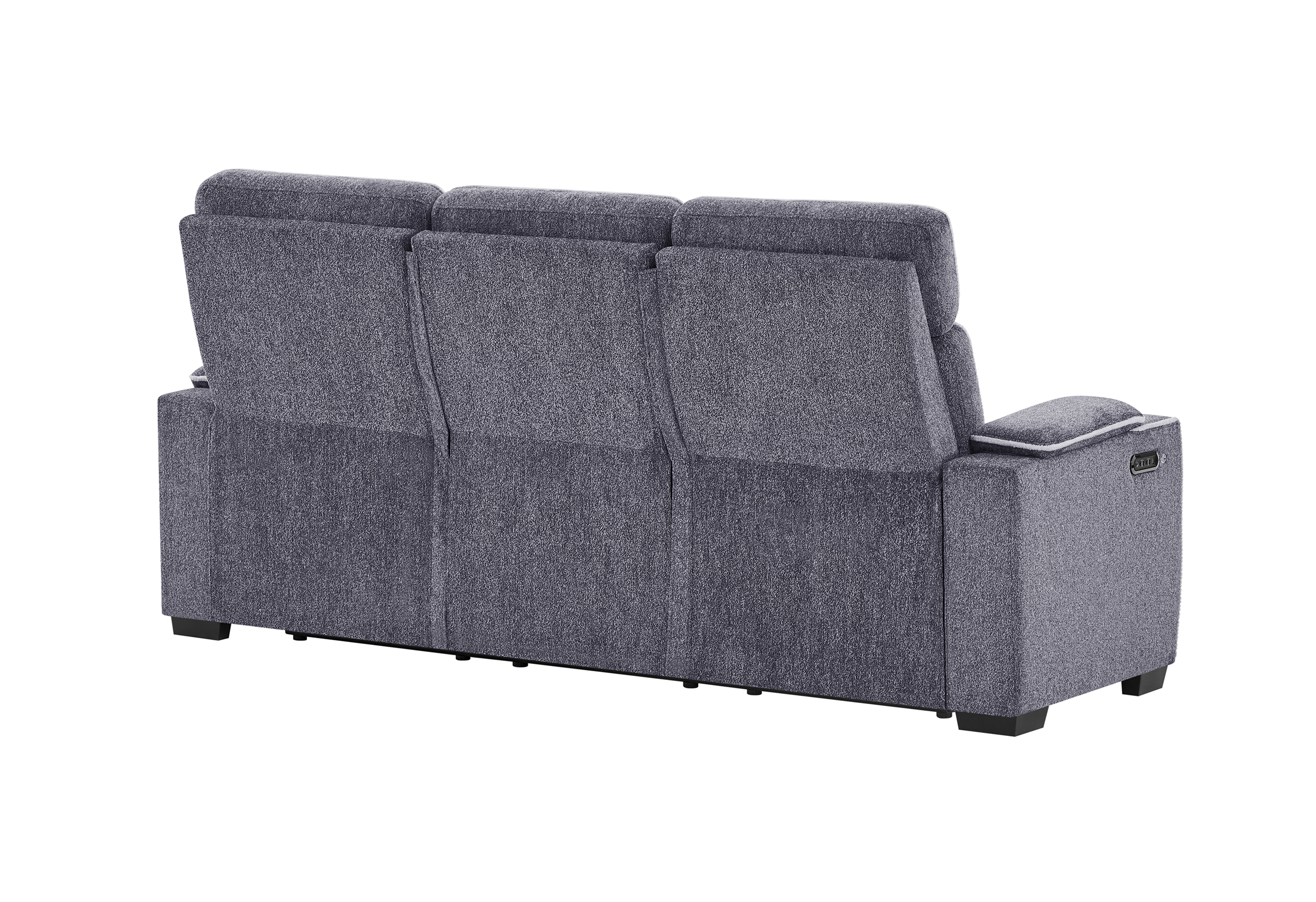 U1895 - P2 Reclining Sofa With IS And LED - Dark Gray - Image 5