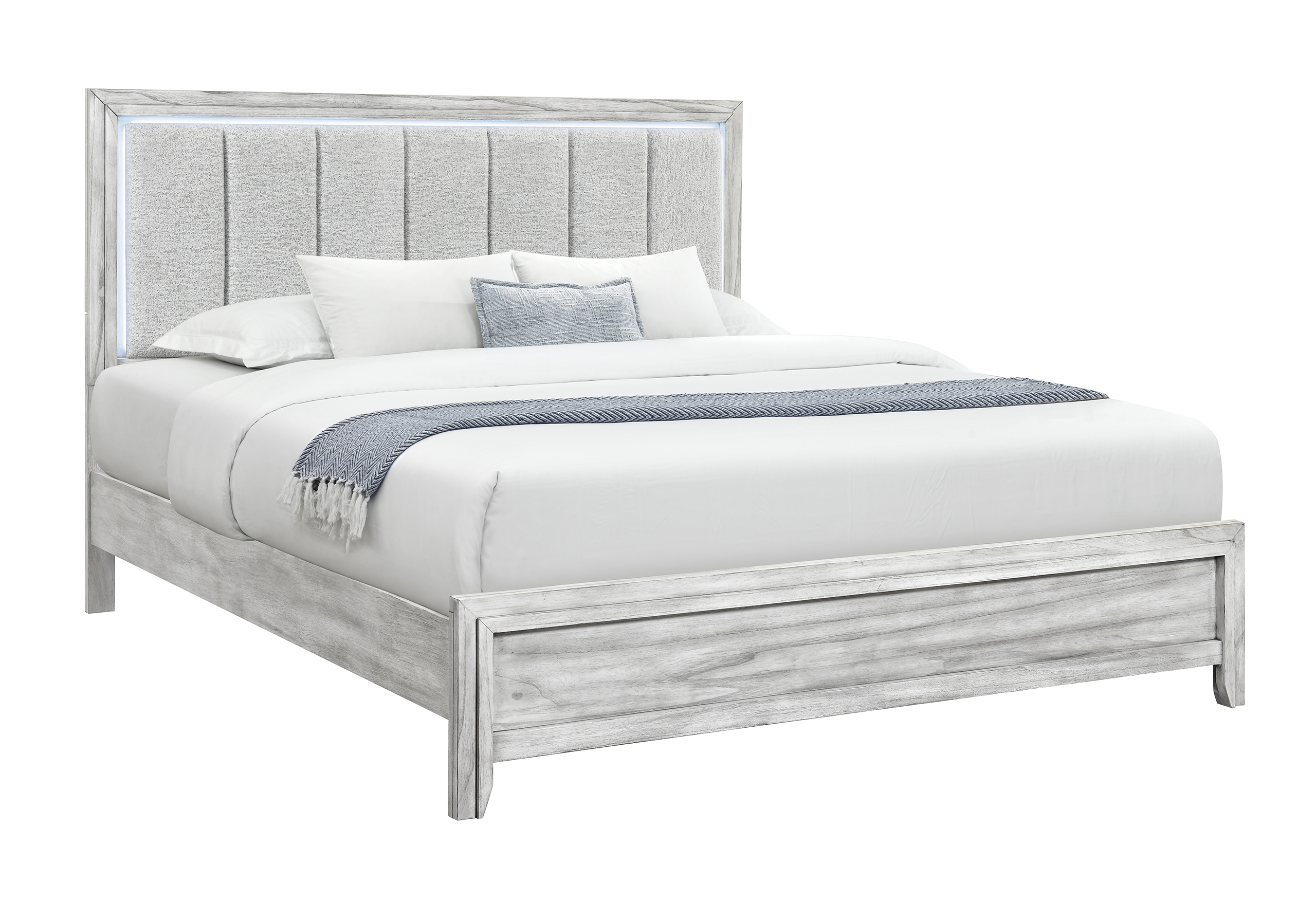 Elsie - Bed With LED - Light Gray - Image 8