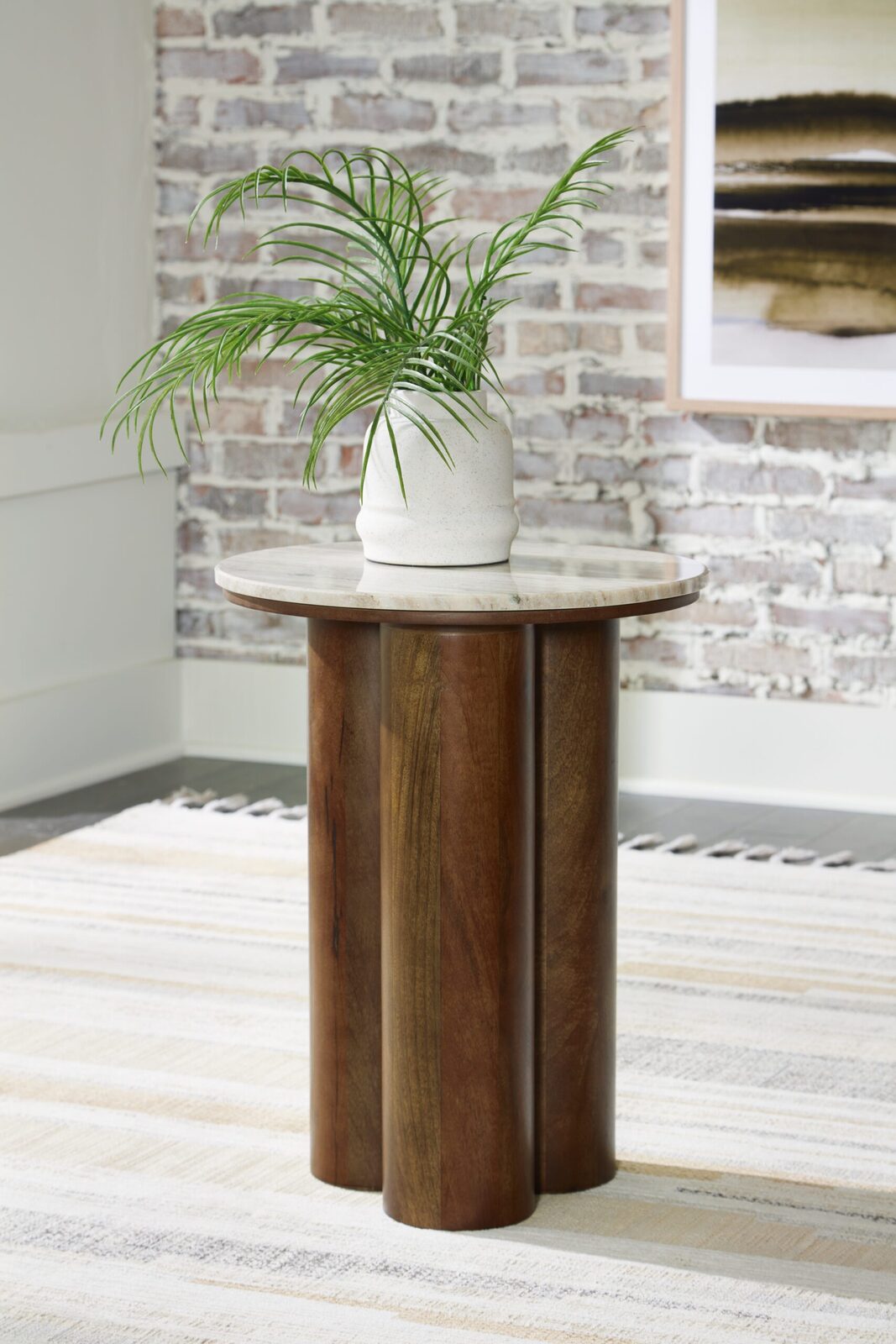 Henfield - Accent Table - Beige / Brown - Image 2