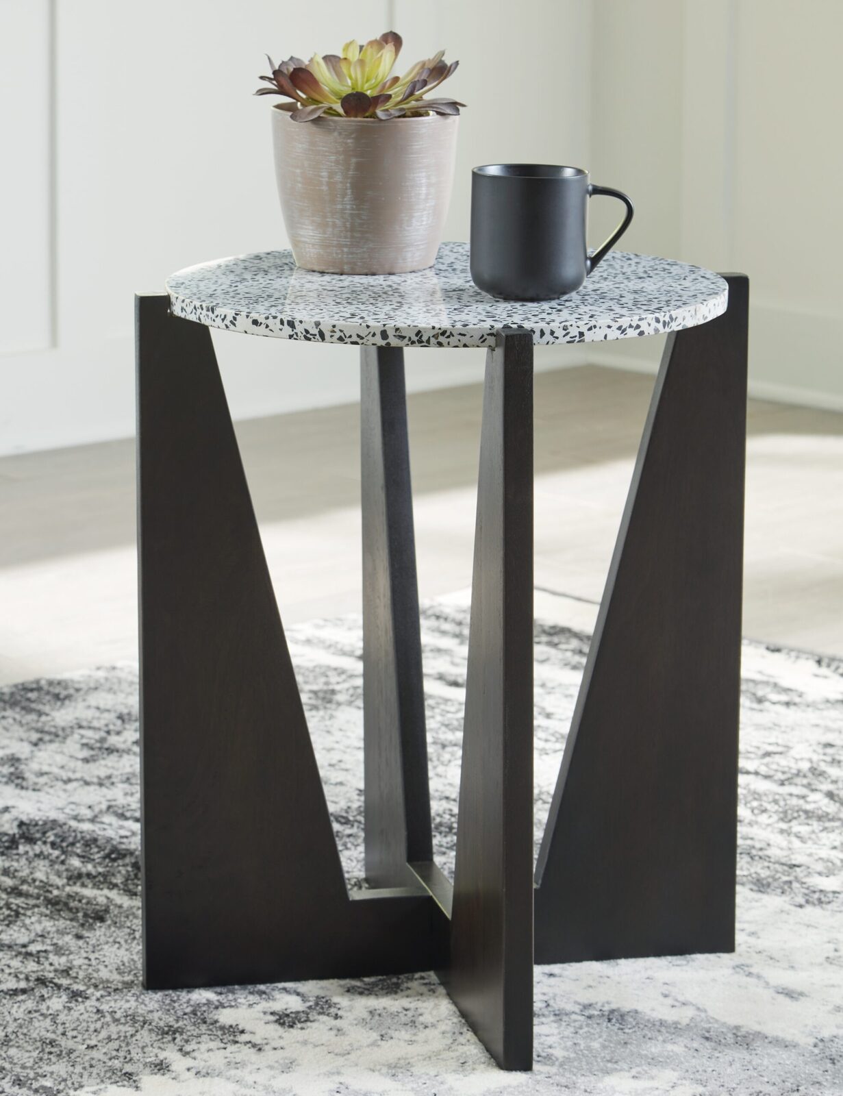 Tellrich - Accent Table - Black / White - Image 2