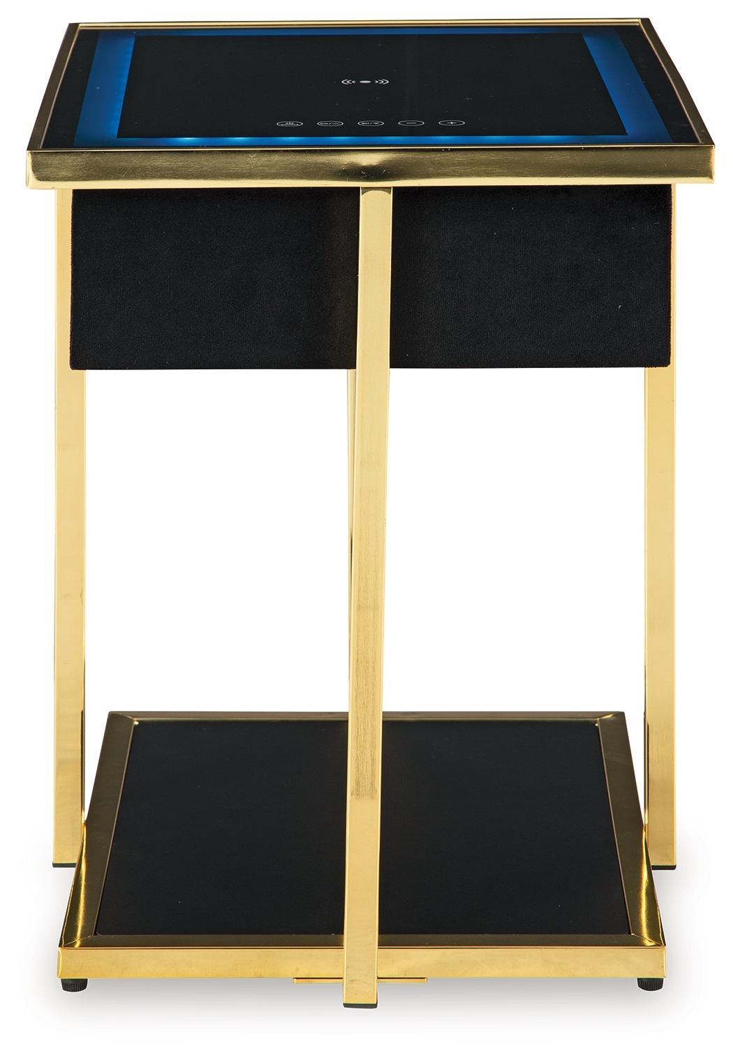 Rexwell - Accent Table With Speaker - Black / Gold Finish - Image 3
