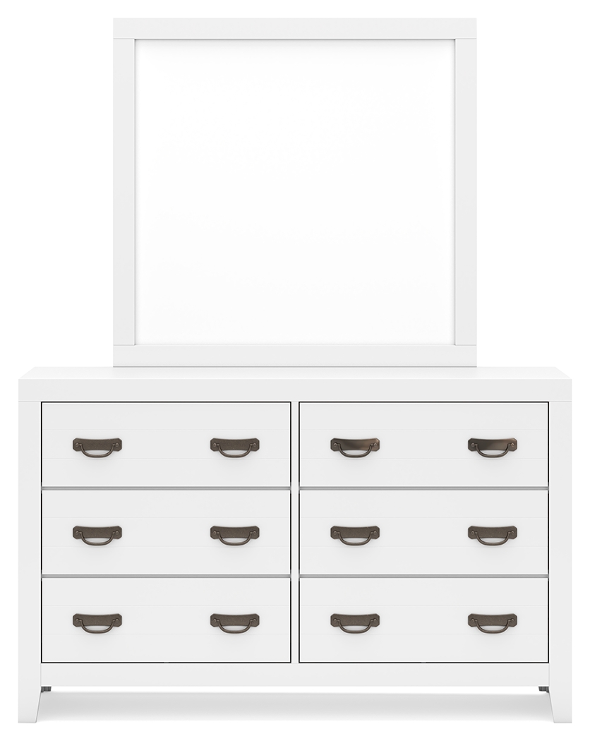 Binterglen - Dresser And Mirror - White - Image 5