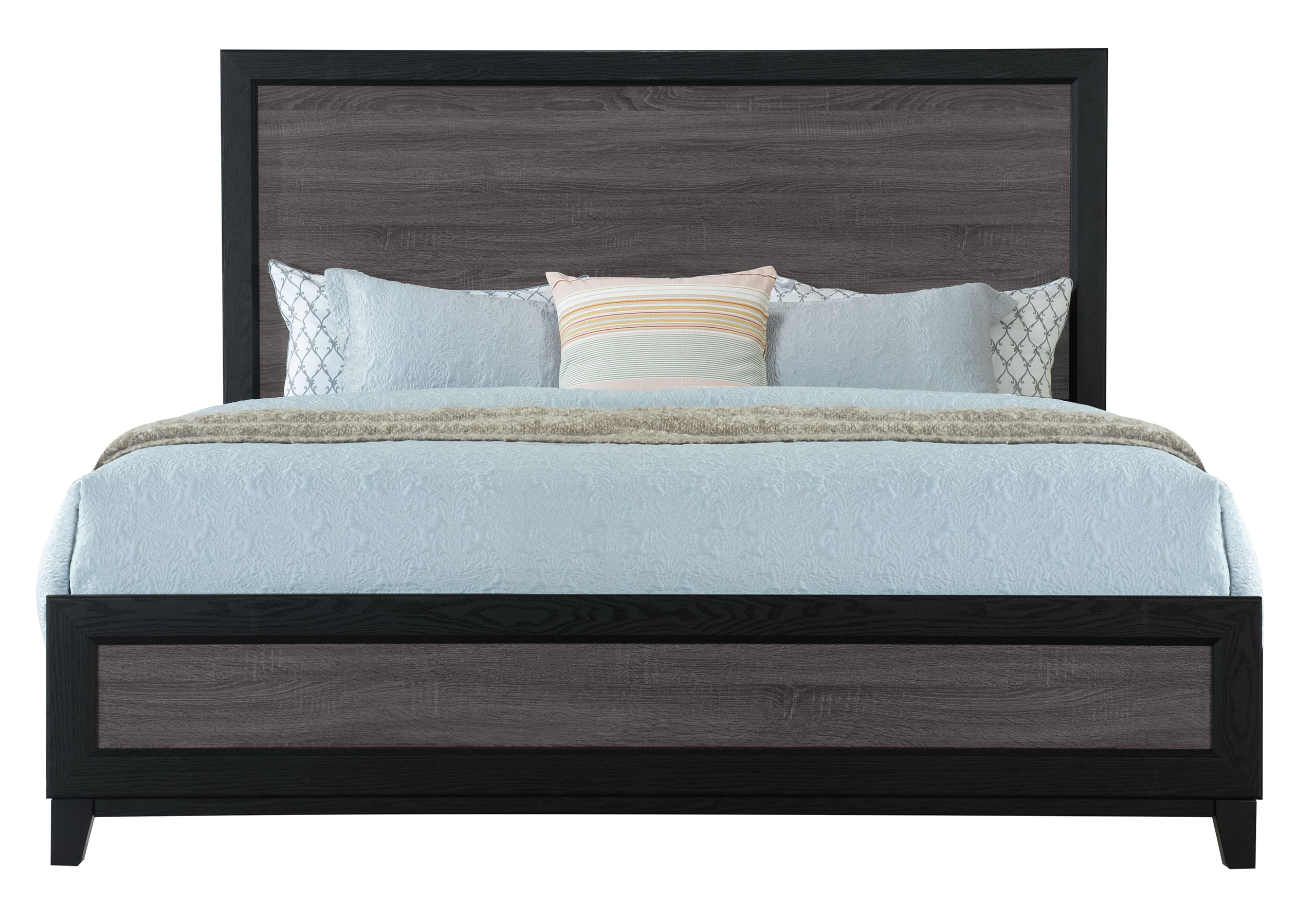Lisbon - 5 Piece Bedroom Set - Gray / Black - Image 6