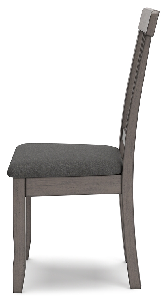 Shullden - 5 Pc. - Drop Leaf Table, 4 Side Chairs - Gray - Image 6