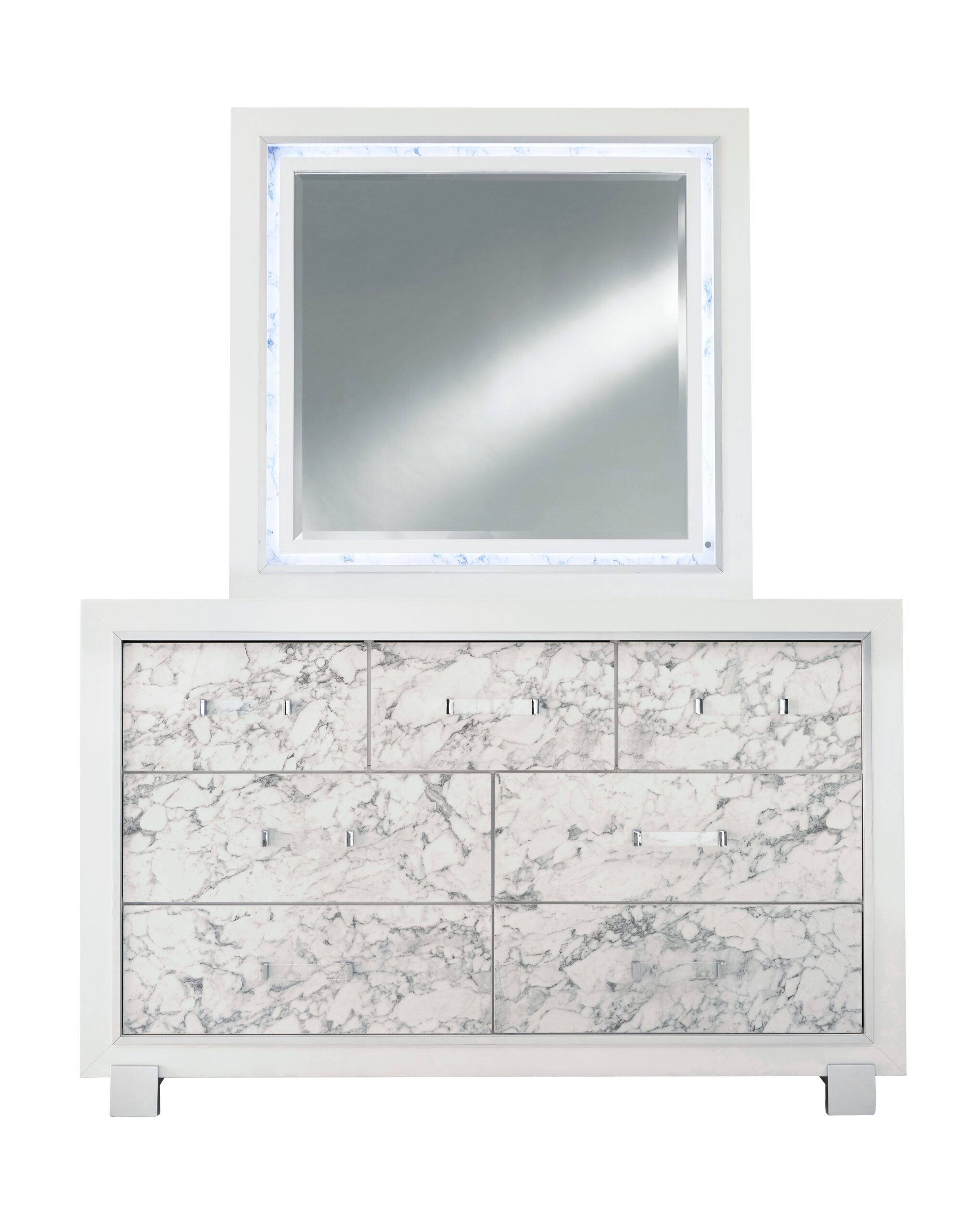 Santorini - 5 Piece Bedroom Set - White - Image 6