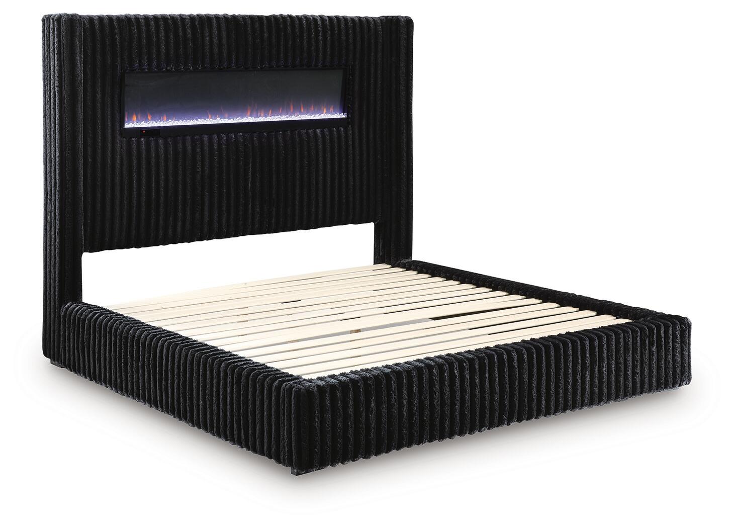 Tayleena - Upholstered Bed With Fireplace And Wireless Audio - Image 3