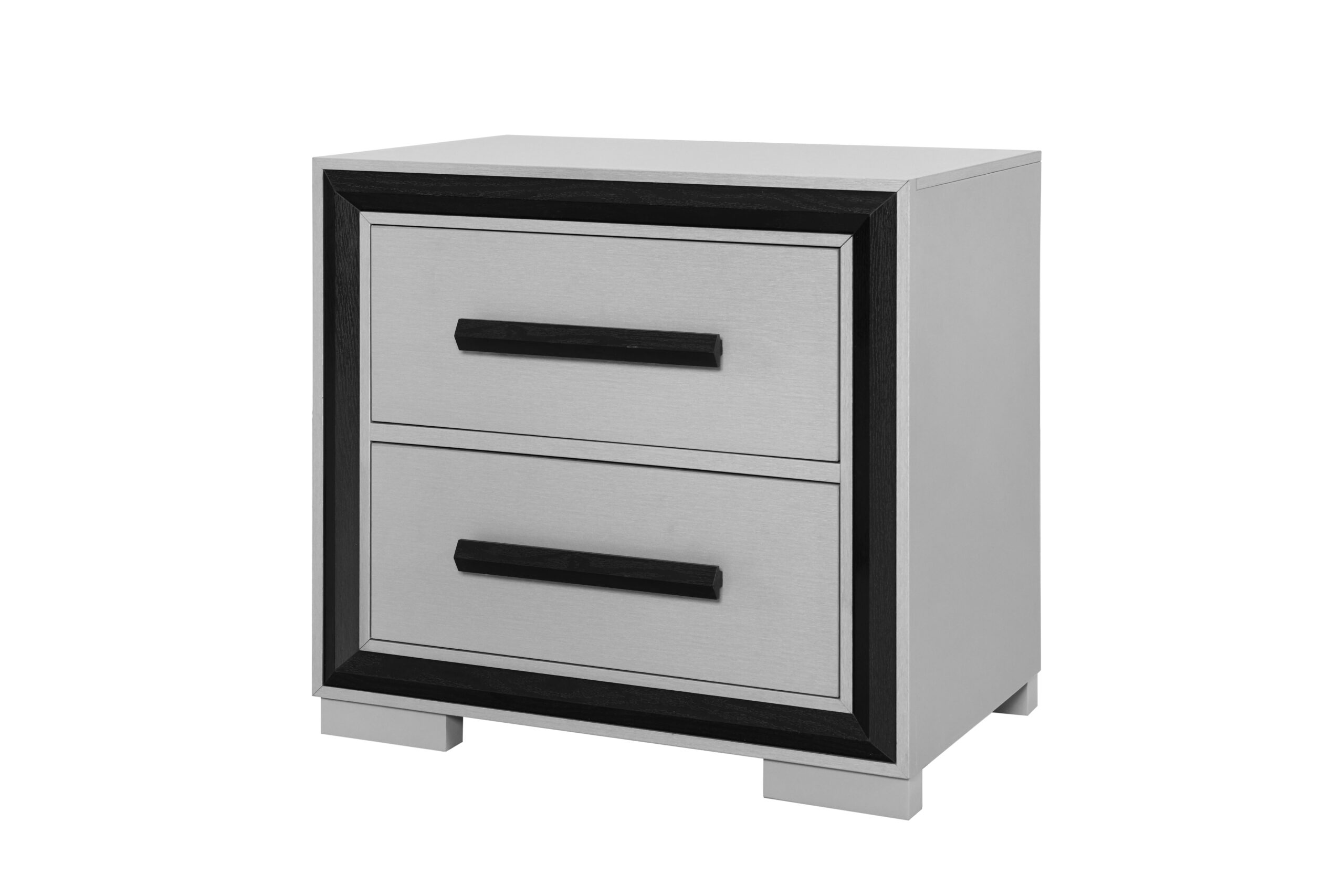 Amelia - 4 Piece Bedroom Set (Bed With LED, Dresser, Mirror And Nightstand) - Black / Gray - Image 9