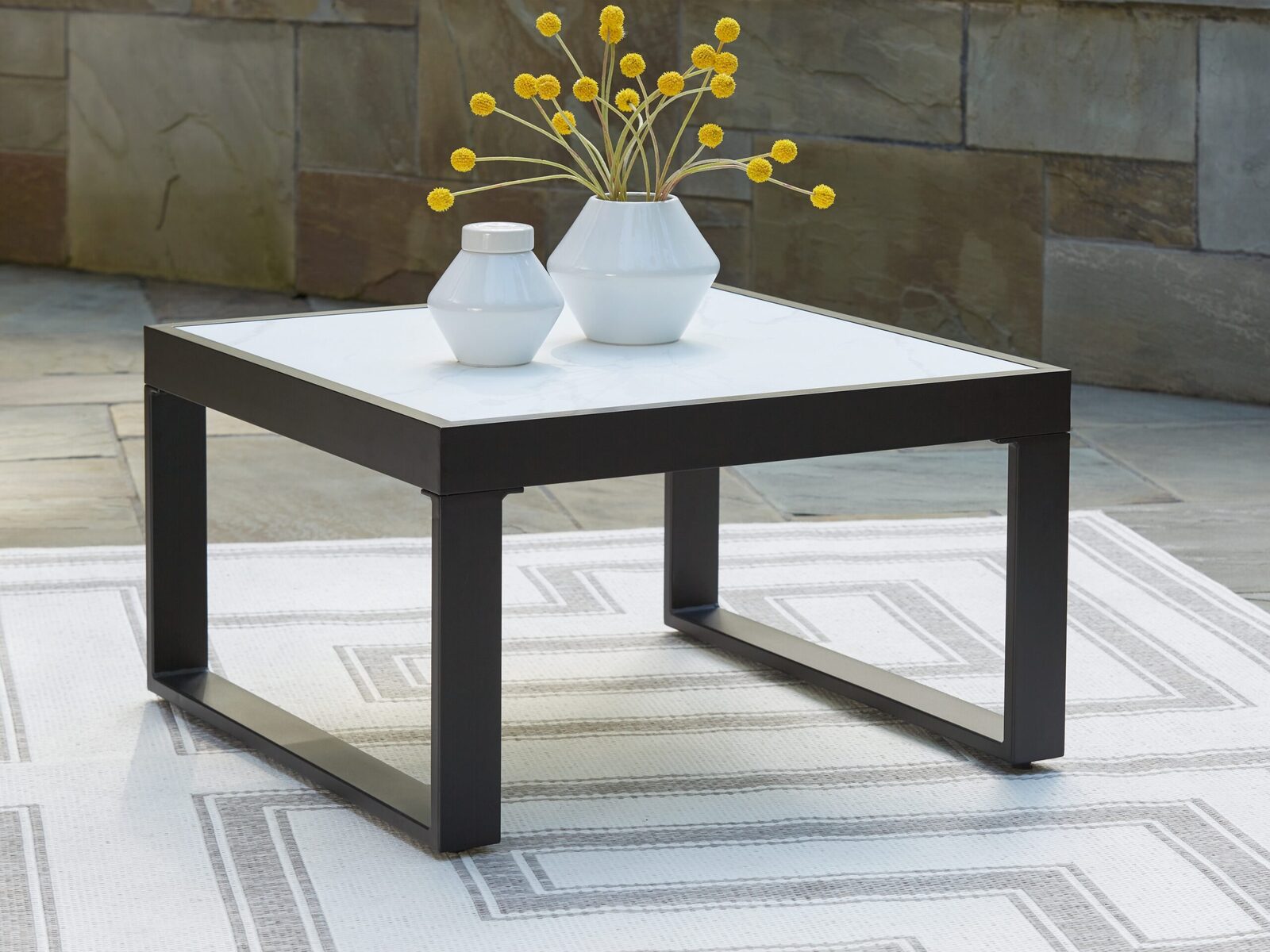Beachloft - Square Cocktail Table - Black / Gray - Image 2