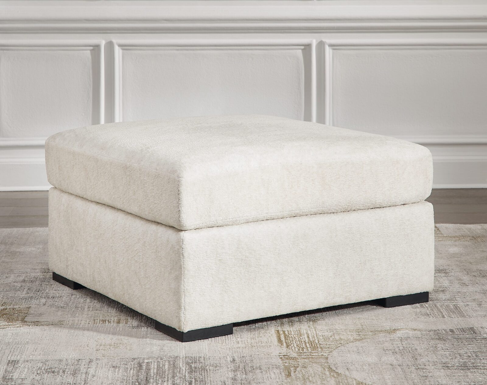 Chessington - Oversized Accent Ottoman - Ivory - Image 2
