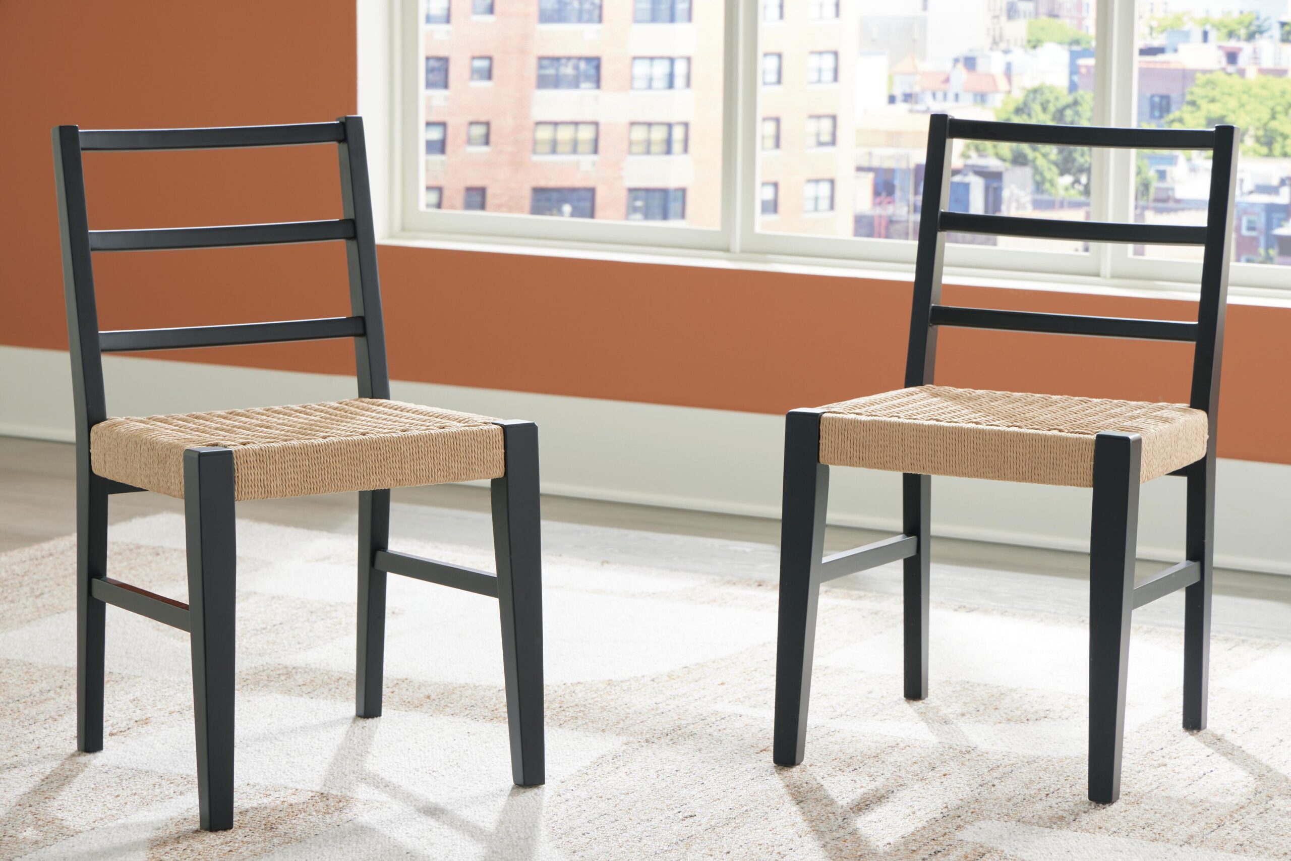 Isanti - Dining Room Side Chair (Set of 2) - Light Brown / Black - Image 9