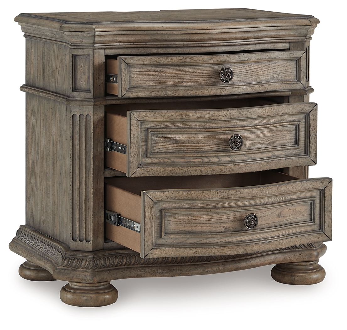 Ardenfield - Three Drawer Night Stand - Light Brown - Image 3