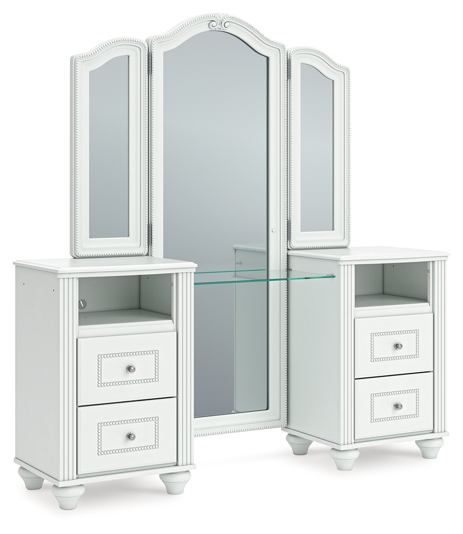Kozlani - Vanity With Mirror - White