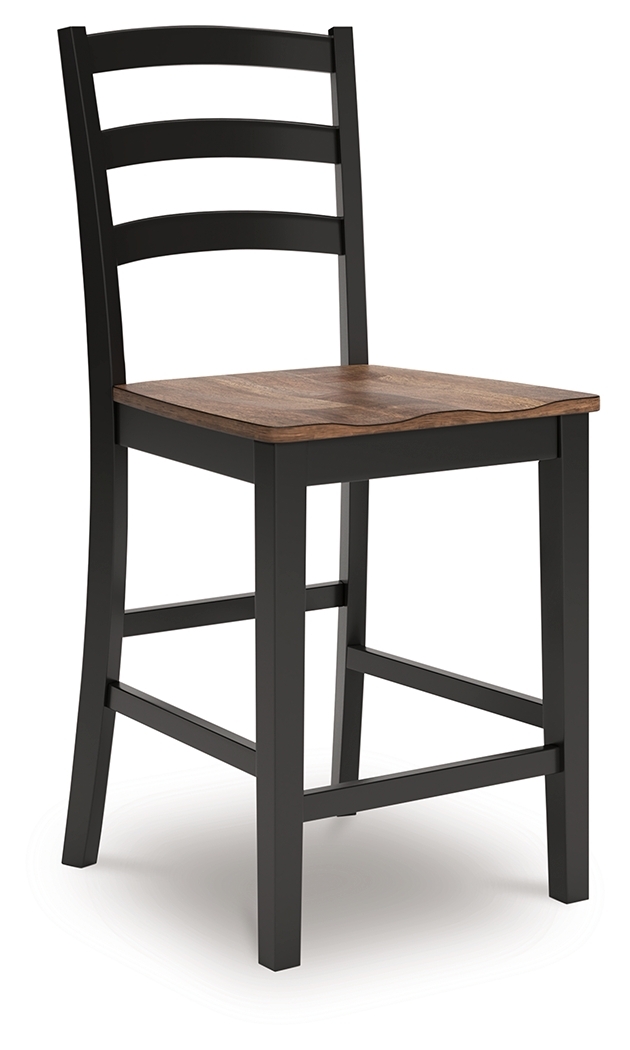 Wildenauer - Barstool (Set of 2) - Brown / Black - Image 3