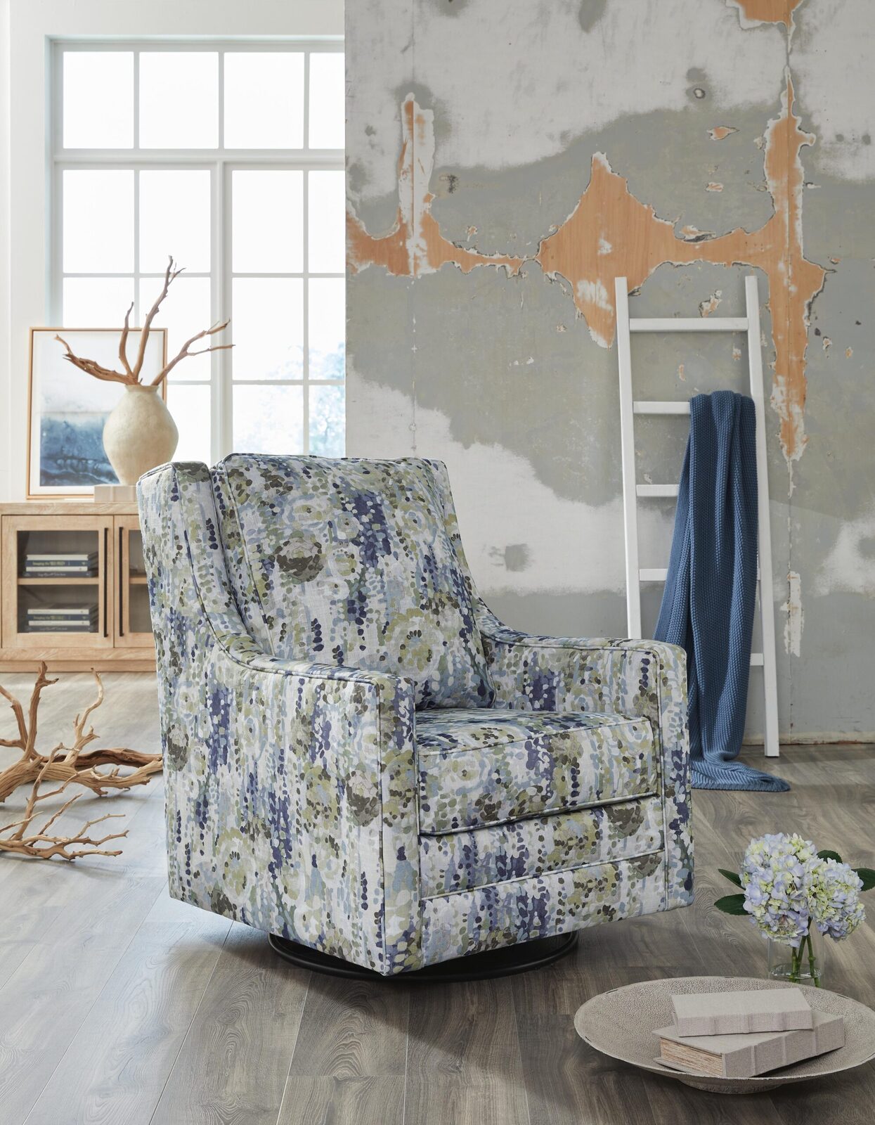 Dustinford - Swivel Glider Accent Chair - Multi - Image 2