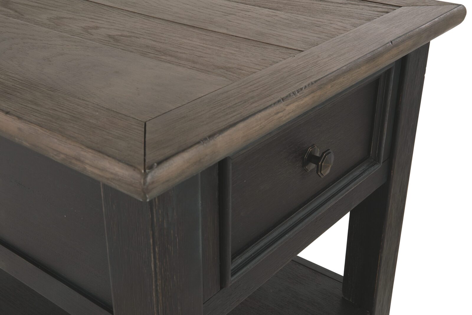 Tyler Creek - Rectangular End Table - Grayish Brown / Black - Image 11