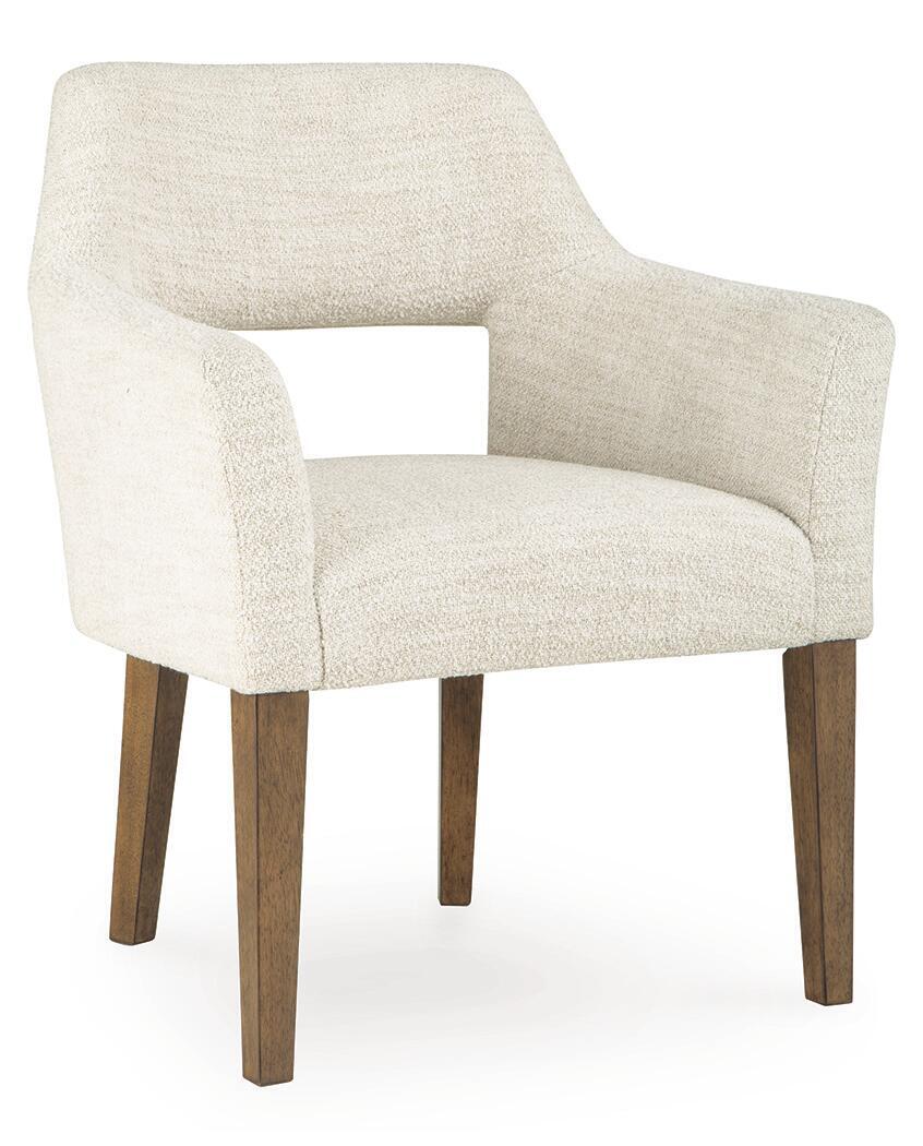 Marxmore - Dining Upholstered Arm Chair (Set of 2) - Beige / Brown - Image 3