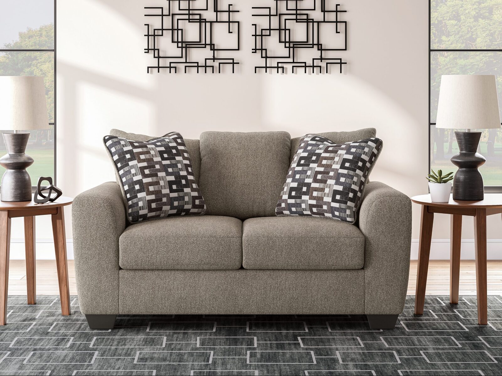 Triston-Peaks - Loveseat - Suede - Image 2