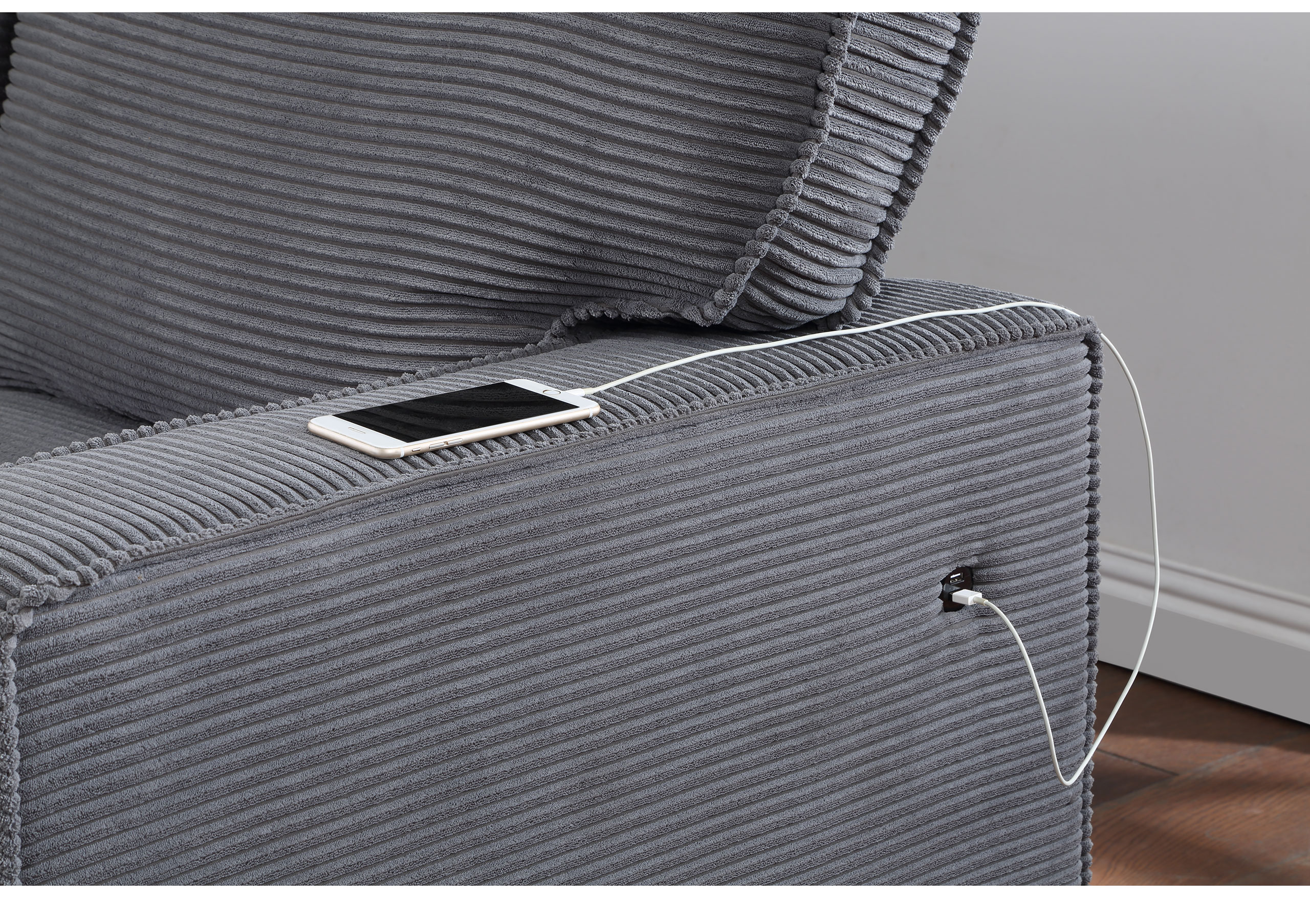 U0203 - Reversible Sofa Bed - Light Gray - Image 9