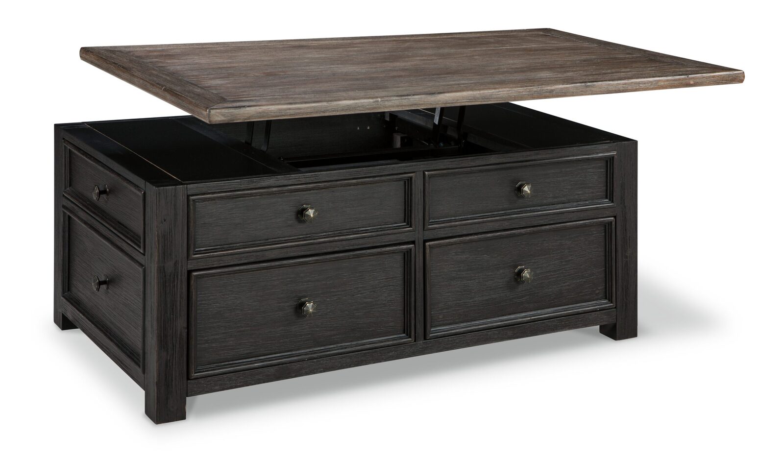 Tyler Creek - Lift Top Cocktail Table - Grayish Brown / Black - Image 11