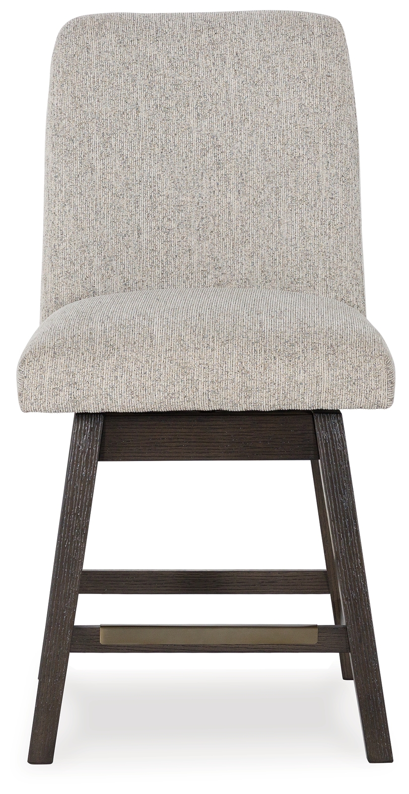 Burkhaus - Upholstered Swivel Barstool (Set of 2) - Beige / Dark Brown - Image 4